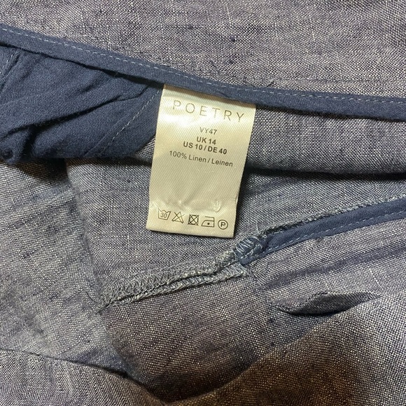 Poetry 100% linen cropped pants - Picture 7 of 9